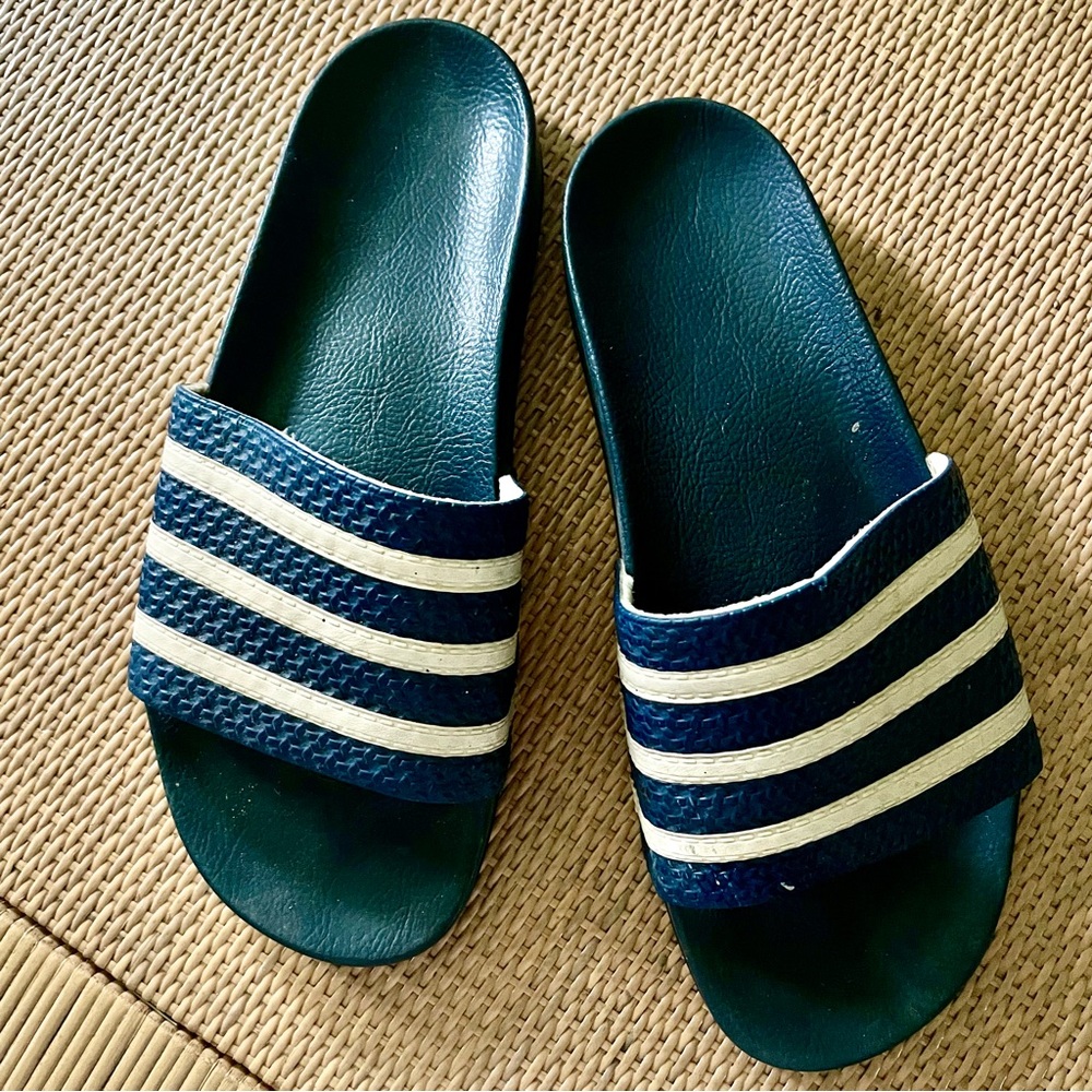 Men’s Adidas ADILETTE Navy Blue Slide Sandals size 12
